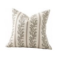 thumbnail image 3 of Double Sided Vintage Floral Striped Throw Pillow Covers 45x45CM Farmhouse Botanical Printed Square Cushion Case Decorative Couch Sofa Bed Home Living Room Indoor Decor Accessory, 3 of 5