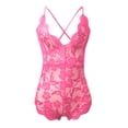 thumbnail image 2 of FhsagQ Lingerie pour Femmes Grande Taille Mode pour Femmes Combinaison Moulante Lingerie Jeu de Rôle Lingerie pour Femmes Lingerie en Dentelle à Carreaux Rouges Lingerie pour Femmes Collants Ouverts à l'Entrejambe Ensemble de Lingerie pour Femmes avec Bas S, 2 of 5