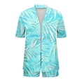 thumbnail image 5 of Gamivast Vacation Outfits for Women 2 Piece Tropical Leaf Print Kimono & Shorts Summer Sets Boho Open Front Cardigan Cover Up Beach Wear Suits, 5 of 5