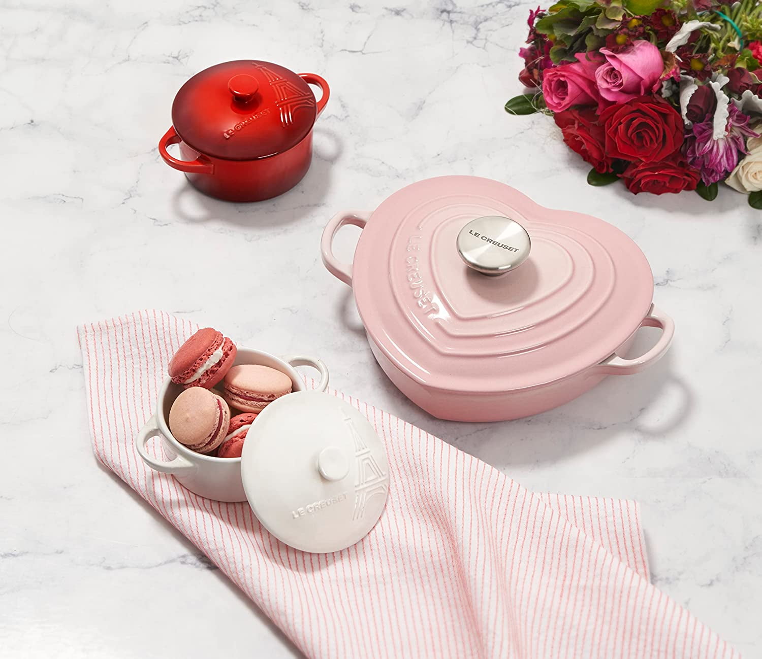 Le Creuset Mini Round Cocotte – 8oz Stoneware Individual Dutch Oven In Shallot With Gold Knob