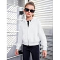 thumbnail image 3 of Oudiya Girls Zip Up Cropped Hoodies Long Sleeve Sweatshirts Jackets with Pockets, 5-14Y, 3 of 7