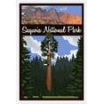 thumbnail image 1 of Sequoia National Park, California - Big Tree & Palisades - Lantern Press Artwork (24x36 Giclee Art Print, Gallery Framed, White Wood), 1 of 1
