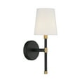 thumbnail image 4 of Brody 1-Light Wall Sconce in Matte Black with Warm Brass Accents, 4 of 5