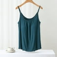 thumbnail image 2 of MESSUEN Camisole Tops for Women Tank with Built in Bra for Women Crew Neck Camisole Tank for Built in Bras Shelf Bra Padded Tanks Fit Womens Summer Shirts Womens Shirts Casual Green 3XL, 2 of 7