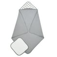 thumbnail image 3 of TL Care Cotton Terry Hooded Towel Set, Grey Dot, 3 of 6