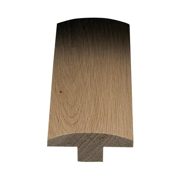 T-Molding - 1/2" Thick x 2" Wide x 78" Long Solid Wood European White Oak - For Flooring Color Illusion