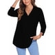 thumbnail image 4 of Sexy Dance Top de mujer con manga 3/4 y blusa holgada con cuello en V, 4 of 4