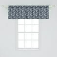 thumbnail image 2 of Ambesonne Floral Window Valance, Japanese Striped Graphic, 54" X 18", Charcoal Grey Dark Blue, 2 of 3
