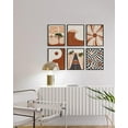thumbnail image 6 of HAUS AND HUES Boho Wall Art Decor - Set of 6 Mid Century Modern Wall Decor, Retro Terra Cotta Wall Decor, Minimalist Wall Art, Boho Art Wall Decor Rustic Wall Art Set of 6 (Framed Black 11x14), 6 of 6
