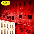 thumbnail image 1 of Lámpara de botella de vino brillar con 20 lámparas LED rojas y alambre de cobre, 2 metros, 1 of 5