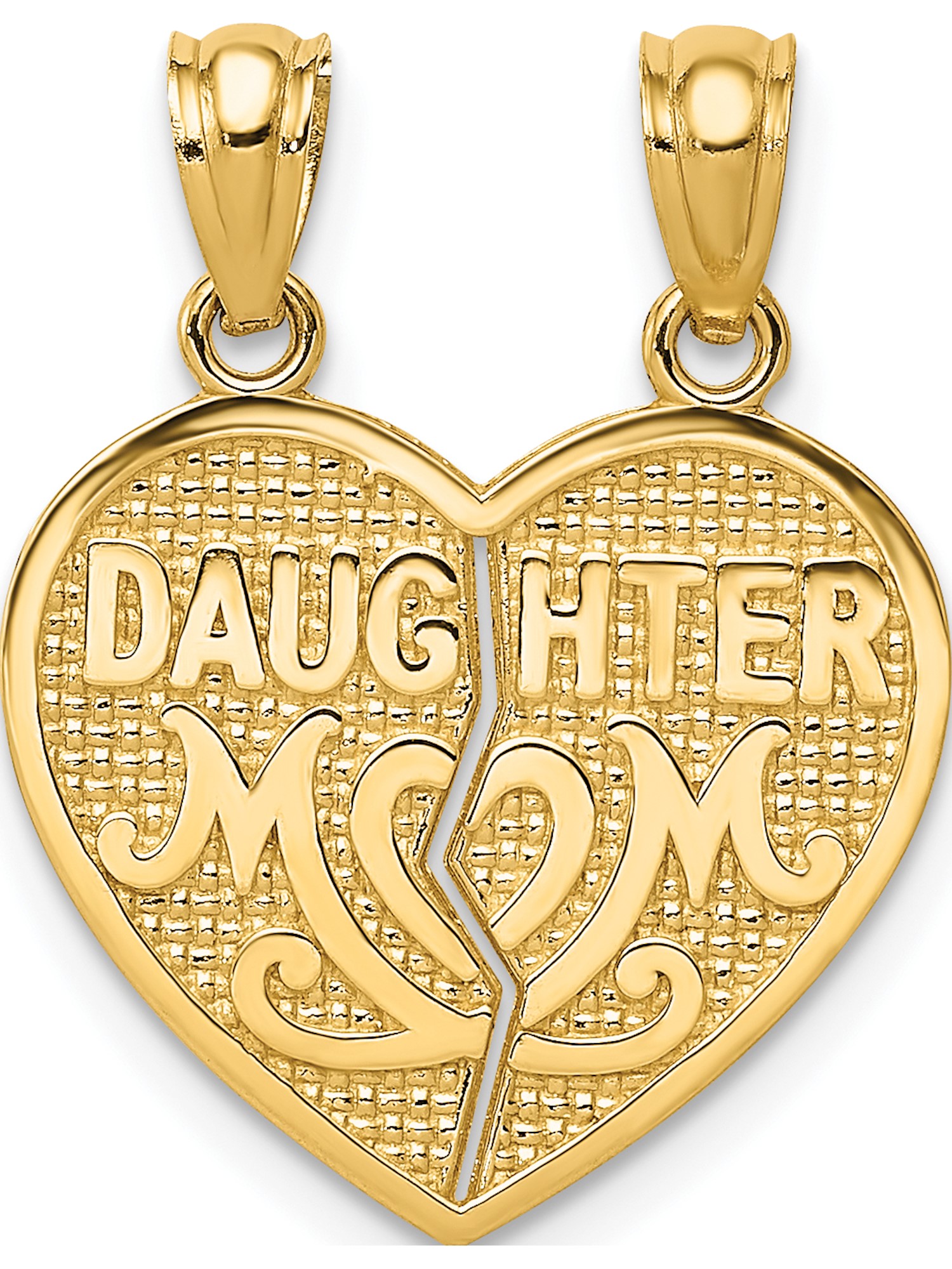 9ct gold mother daughter necklace