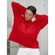 thumbnail image 3 of Suéter fino de cuello redondo para mujer, Jersey informal de manga larga, holgado, ropa de calle para principios de otoño, 3 of 5