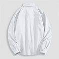 thumbnail image 4 of PMUYBHF Homme Noir Chemise Habillée pour Hommes Coupe Régulière Homme Automne Hiver Simple Décontractée Col à Revers Plage Manches Longues Vacances Plein Air Chemise de Vacances, 4 of 5