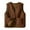 Khaki, variant on Reversible Vests Women Fall Sleeveless V-Neck Button up Fleece Vests Jackets with Pockets for Fall Winter Outerwear