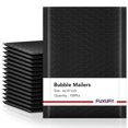 thumbnail image 1 of Paquete de 100 sobres acolchados negros Bubble Mailers Fuxury de 6 x 10 cm, 1 of 8