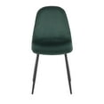 thumbnail image 6 of LumiSource Pebble Velvet Chairs, Green/Black, Set Of 2 Chairs, 6 of 7