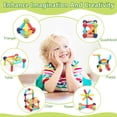 thumbnail image 3 of Bloques de construcción magnéticos COUOMOXA para niños de 3 a 5 años, 42 unidades, 3 of 6