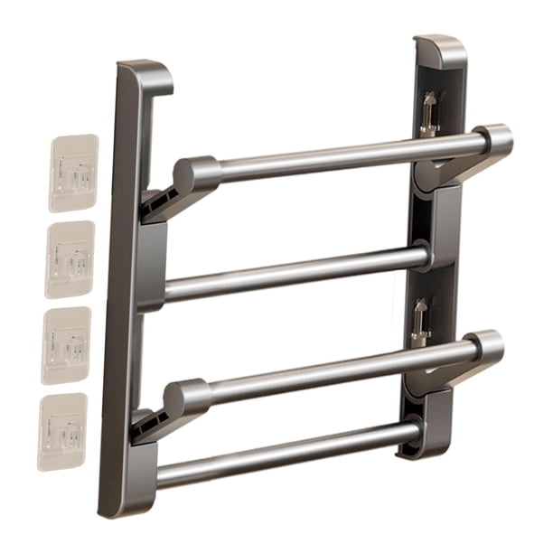Zapatero de pared plegable de 2 niveles, fácil de instalar, multiusos. 30 centímetros