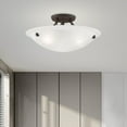 thumbnail image 6 of Livex Lighting Livex Oasis 16" Wide Bronze and Alabaster Bowl Ceiling Light, 6 of 11