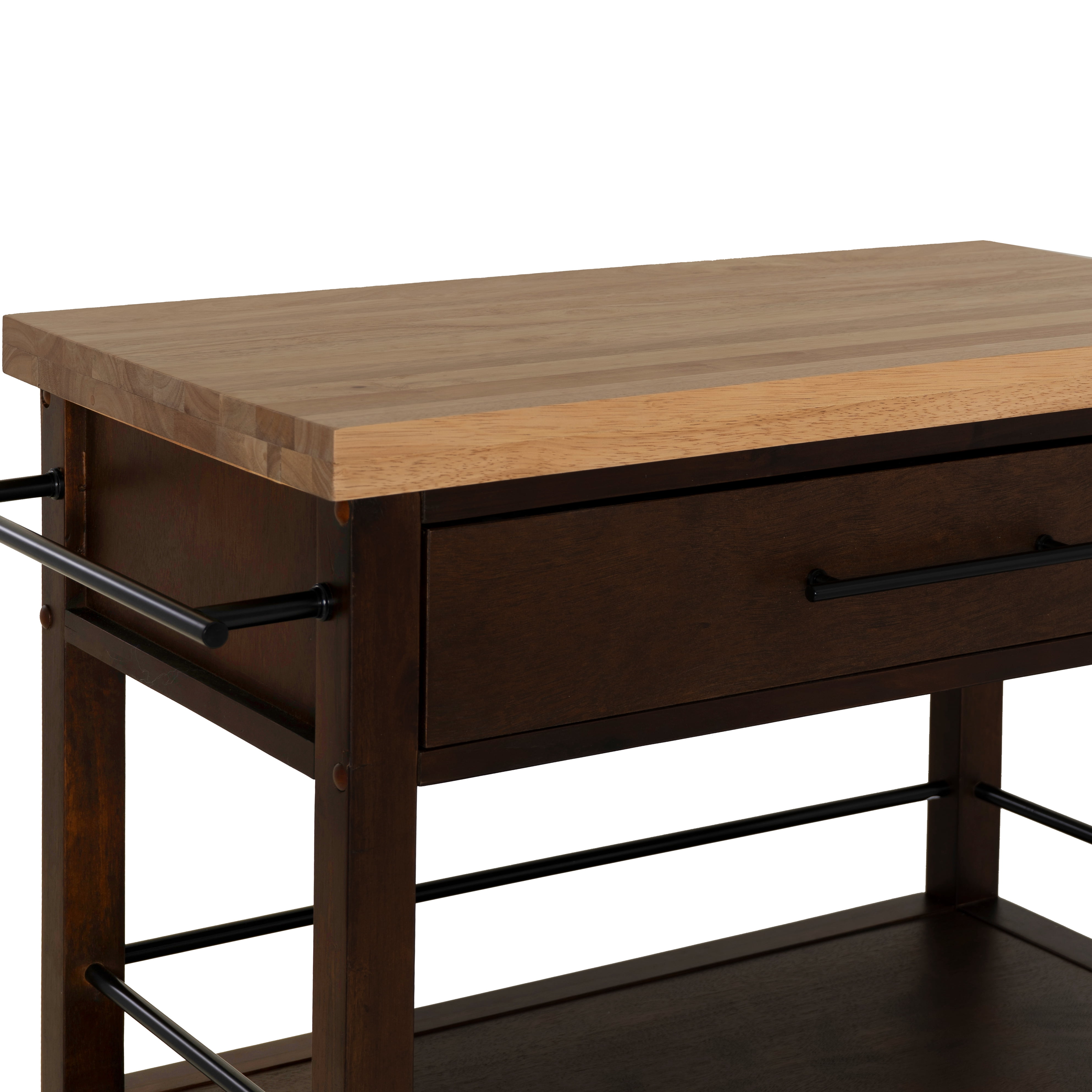 Lennix Kitchen Cart Brown