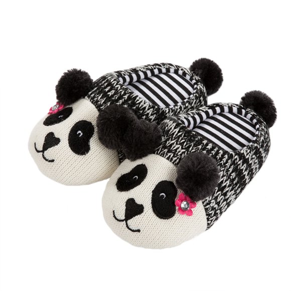 KAKOWELY Autumn Winter Panda Slippers Adorable Warm Shoes Cotton Floor Slippers for Indoor Home - 23CM (Girl/22CM Interior Length),9.06"X3.94"X2.36"