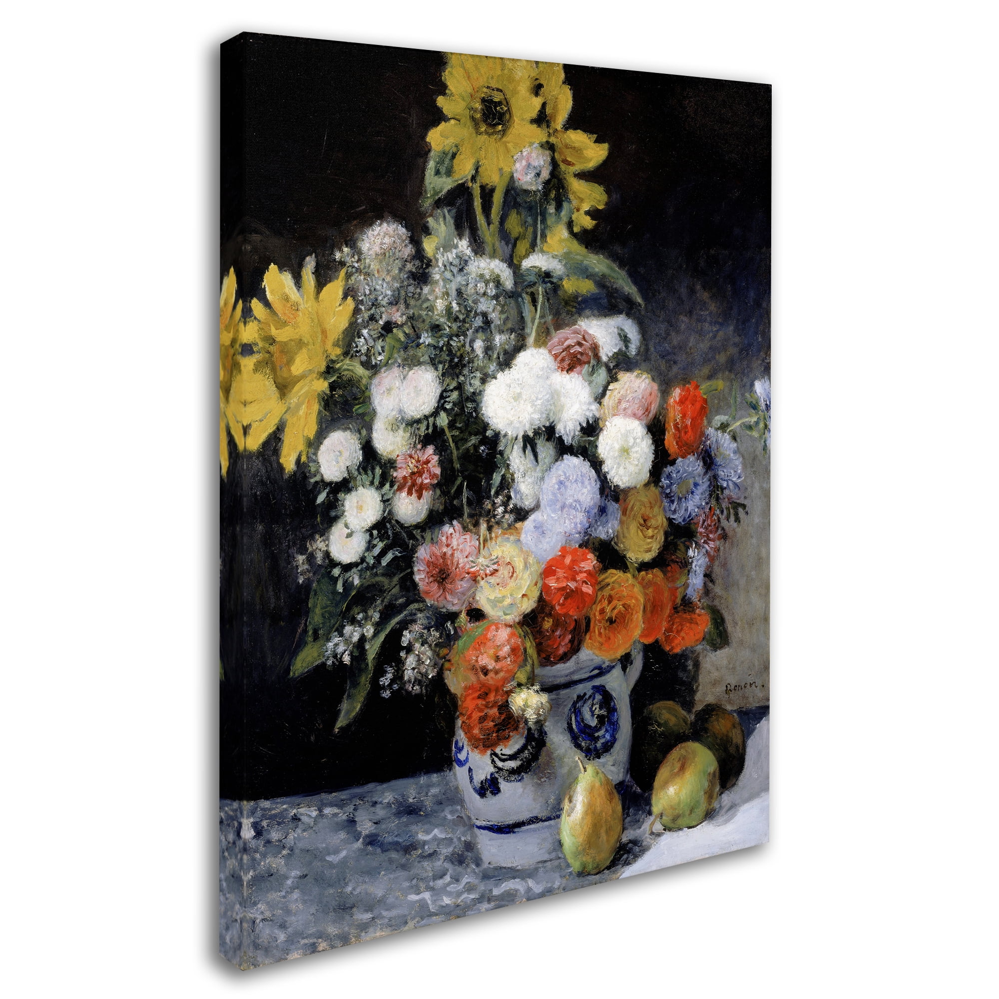 Trademark Fine Art 'Mixed Flowers In An Earthenware Pot' Canvas Art by Renoir