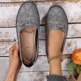 thumbnail image 4 of Loafers for Women Comfortable Wide Toe Box Business Casual Shoes Low Top Slip On Work Shoes Non Slip Walking Flats Gray Size 9, 4 of 8