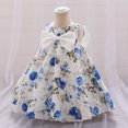 thumbnail image 5 of ANINEO Infant Girls Dress Bowknot Flower Dress Sleeveless O-Neck Children Party Pageant Dress Relaxed Fit Child Dailywear, 5 of 5