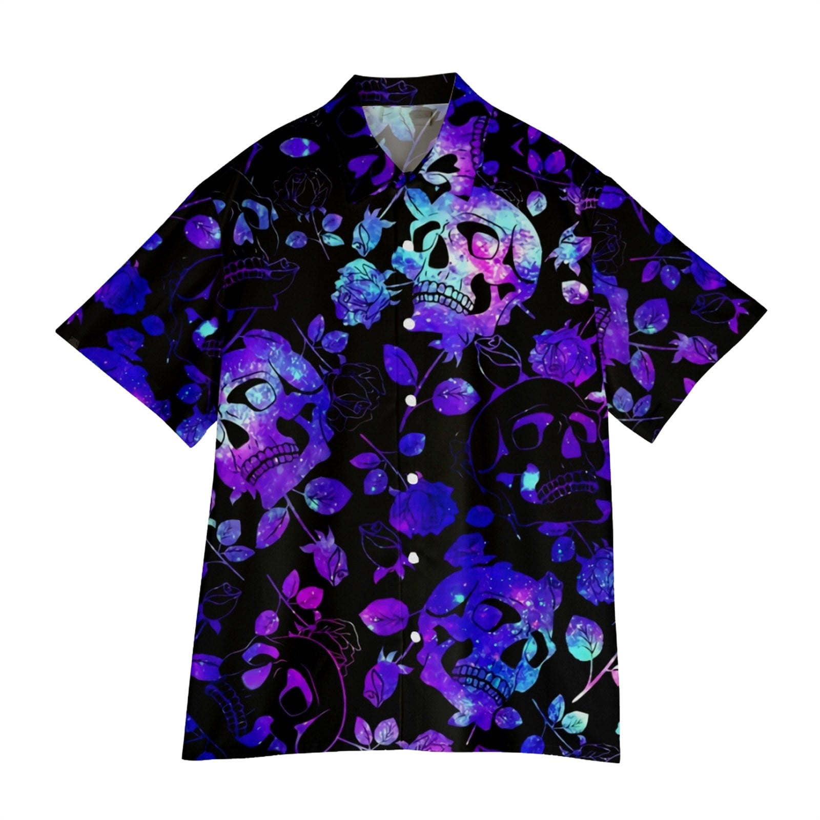 Hawaiian Bowling Shirts for Men Printed Hawaiian Short Sleeve Button ...