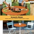 thumbnail image 6 of Elastic Fitted Round Tablecloth, Orange Waterproof Stretch Table Cover for 55"-60" Tables, Pure Orange Washable Outdoor Tablecloths for Patio, Picnic, Camping, 6 of 9