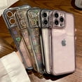 thumbnail image 5 of for iPhone Case,Luxury ElectroPlated Glitter Sparkle Sparkly Rhinestone Frame Love Heart Pattern Bumper Camera Lens Protection Soft Shockproof Phone Case (Silver,iPhone 13), 5 of 6
