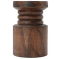 thumbnail image 5 of Mainstays Decorative Wood Pillar Candleholder, Dark Brown, 6", 5 of 7