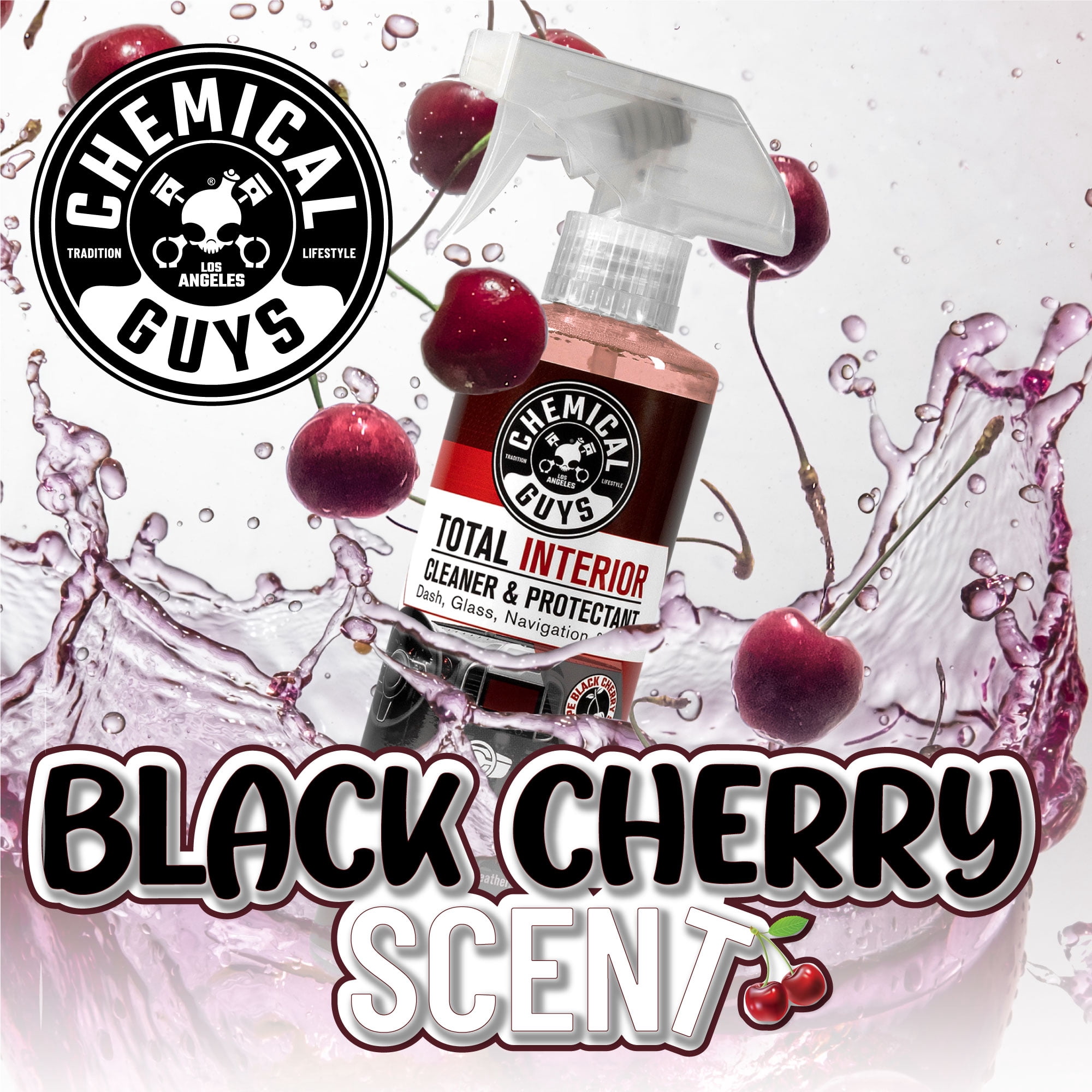 Chemical Guys Total Interior Cleaner & Protectant: Dash, Glass, Navigation And More, 16 OZ, Black Cherry