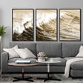 thumbnail image 3 of IDEA4WALL 3 Piece Framed CanvasWall Art for Living Room, Bedroom Golden Waves Canvas Prints for Modern Home Decoration Ready to Hang, 3 of 4