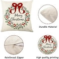 thumbnail image 2 of Christmas Decorations - Christmas Pillow Covers 18x18 Set of 4, Holiday Christmas Decor Home Sofa Couch Cushion Indoor Decorations, 2 of 6