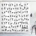 thumbnail image 1 of Ambesonne Gymnastics Shower Curtain, Olympic Competition, 69"Wx84"L, Black and White, 1 of 3