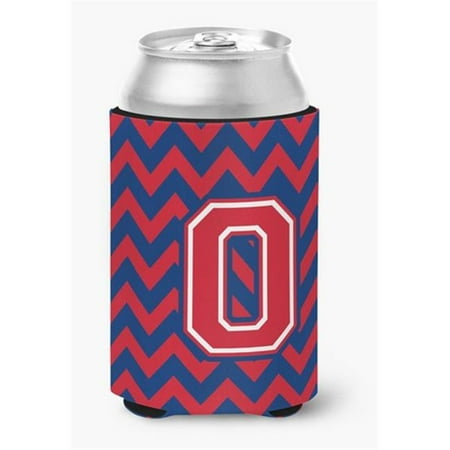 

Letter O Chevron Yale Blue & Crimson Can or Bottle Hugger