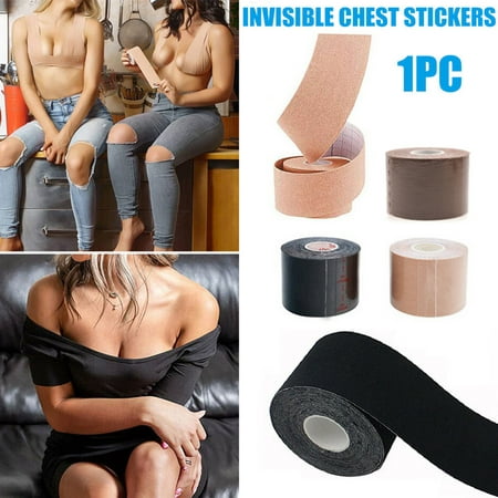 

Taluosi 1 Roll 2.5/3.8/5/7.5/10CM Breast Lift Tape Convenient Adjustable Polyester Breathable Boob Pad Nipple Cover Invisible Long Push-up Sticker for Full Dress