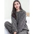 thumbnail image 2 of 2pzs Jacquard Pijamas Gruesas Franela Cálido Invierno Mujer, 2 of 8