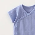 thumbnail image 4 of Mifsaly Newborn Baby Bodysuit Short Sleeve Ribbed Cotton Bodysuits Infant Soft Breathable Daily Outfits, 4 of 5