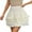 Beige, variant on Flutter Skirts for Women High Waist A Line Mini Skirt with Pleated Cascading Panel Design for Everyday Wear White M