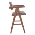 thumbnail image 3 of Pemberly Row Contemporary Solid Wood Counter Stool Gray & Walnut, 3 of 3
