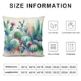 thumbnail image 5 of COMIO Cactus Throw Pillow Covers Tropical Desert Succulent Plants Bonsai Pillowcases Decorative Square Cushion Cover for Home Sofa Live Room White, 5 of 5