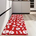 thumbnail image 4 of Red Christmas Santa Pattern Kitchen Rug Mat,Kitchen Runner Rugs Non Skid Washable,Decorative Kitchen Floor Mats for Kitchen,Sink,Laundry,17"X47", 4 of 5