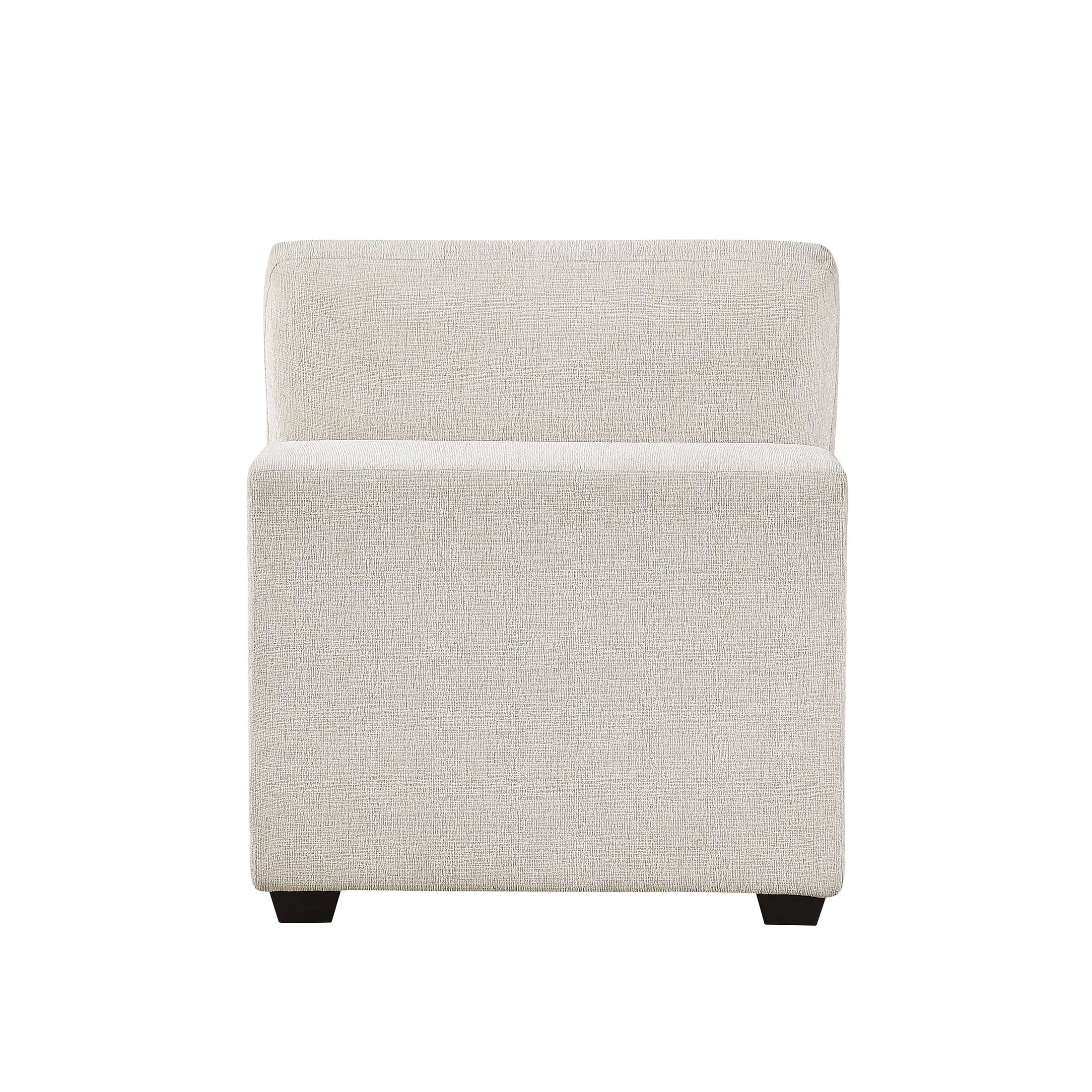 OakvillePark Crestiva Chenille Modular Unit-Armless Chair, Beige