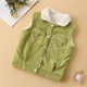 thumbnail image 2 of Niño Abrigo De Invierno Chaleco Niños Prendas De Abrigo Chaquetas Chaleco Bebé Ropa Interior De Otoño Chaleco De Pana Botón De Solapa Chaleco De Punto Verde Odeerbi LM103-2803, 2 of 5