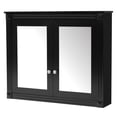 thumbnail image 6 of GZXS 36" Bathroom Medicine Cabinet with Double Mirror Doors, Wall Mounted Wooden Hanging Organizer with Adjustable Shelves, for Entryway, Bedroom, Living Room, Black, 6 of 9