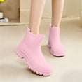 thumbnail image 6 of Crunowin Women's Ankle Rain Boots, Waterproof Everyday Casual Versatile Lightweight Outdoor Shoes Pink 8, 6 of 8