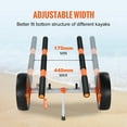 thumbnail image 5 of Foldable Kayak Trolley Cart – Heavy Duty 12" Wheels, Adjustable 6.69"-17.32" Width, 350 LB Weight Capacity for Canoes, Paddleboards, Jon Boats & Float Mats, 5 of 7