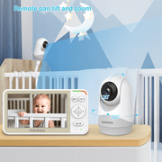 HelloBaby Baby Monitor-HB6256-M-5.0 Inch Video Baby Monitor with Remote Pan and Tilt Function